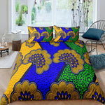 Vibrant African Print Bedding Set (Duvet + Pillowcase) AlansiHouse LXF142-11 US Full 203x228cm 