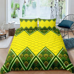 Vibrant African Print Bedding Set (Duvet + Pillowcase) AlansiHouse LXF142-6 UK King 230x220cm 