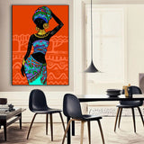Vibrant African Women Figure Art Canvas Paintings W AlansiHouse 