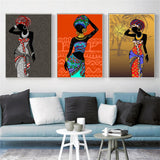 Vibrant African Women Figure Art Canvas Paintings W AlansiHouse 