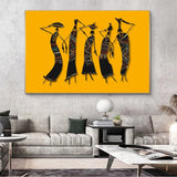 Vibrant Vintage African Art Canvas Painting AlansiHouse 
