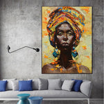Vintage African Canvas Painting AlansiHouse 