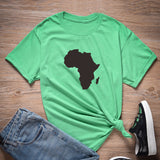 Women's Africa Map Graphic T-Shirt AlansiHouse IrishGreen L China