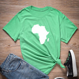 Women's Africa Map Graphic T-Shirt AlansiHouse IrishGreen-White XXL China