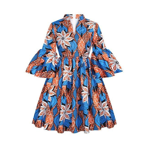 Women's African Ankara Print Maxi Dress AlansiHouse FQIL002 XL 