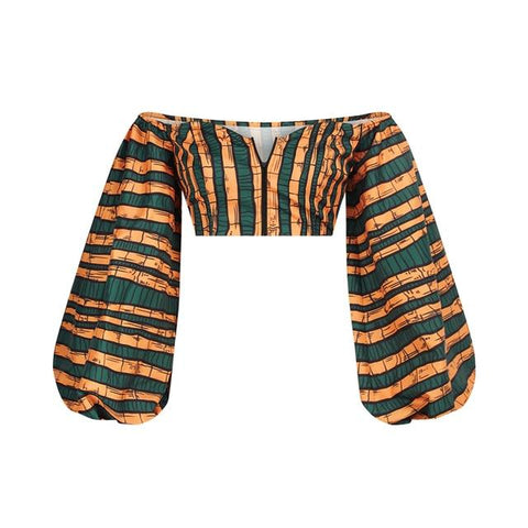 Women's African Dashiki Shoulder Top AlansiHouse Color1 XL 