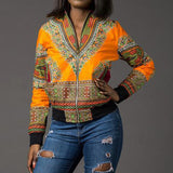 Women's African Dashiki Style Long Sleeve Jacket AlansiHouse 