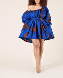 Women's African Off Shoulder Mini Dress AlansiHouse 802390010 XL 