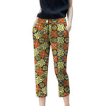 Women's African Print Cropped Trousers AlansiHouse 9 S 