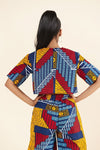 Women's African Print Top and Pants Set AlansiHouse 