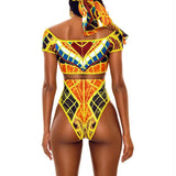 Women's High Waist African Style Swimsuit AlansiHouse 