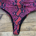 Women's High Waist Red Snake Print Bikini AlansiHouse 