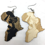 Wooden African Art Earrings AlansiHouse 